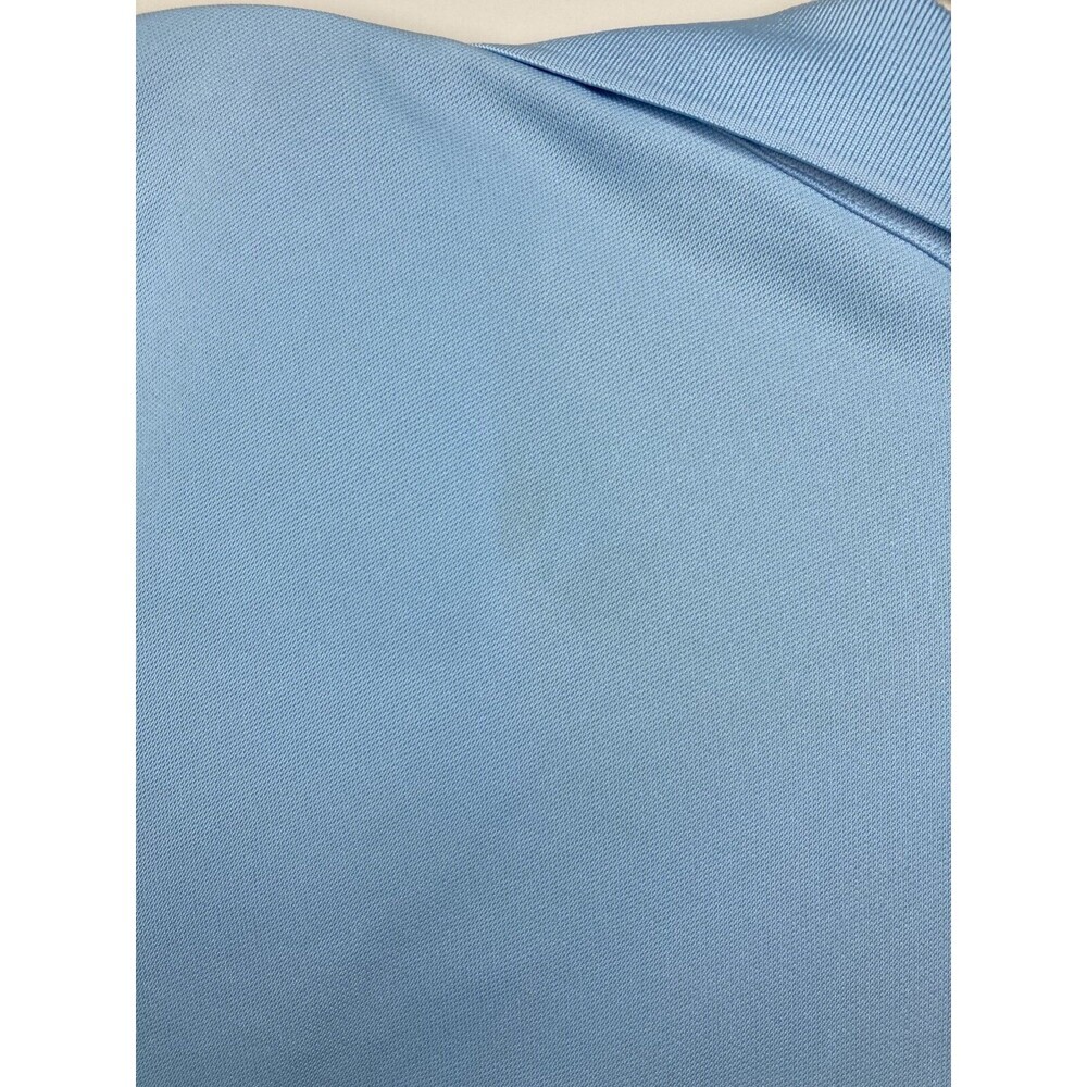 Nike Golf Top Women Medium Polo Light Blue Drifit Collared Short Sleeve FLAW - Picture 7 of 7